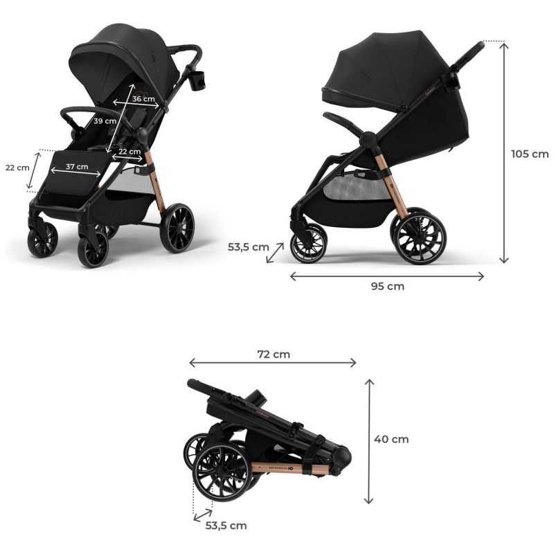 Poussette Grande 2 Midnight Black Kinderkraft Produit 7