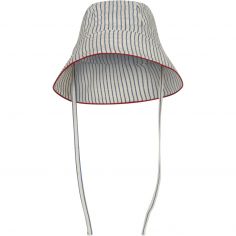 Chapeau d'été Stripes Blue (12-18 mois) - Konges Slojd