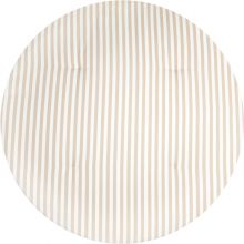 Tapis de jeu rond Fluffy Taupe Stripes Natural (110 cm)  par Nobodinoz