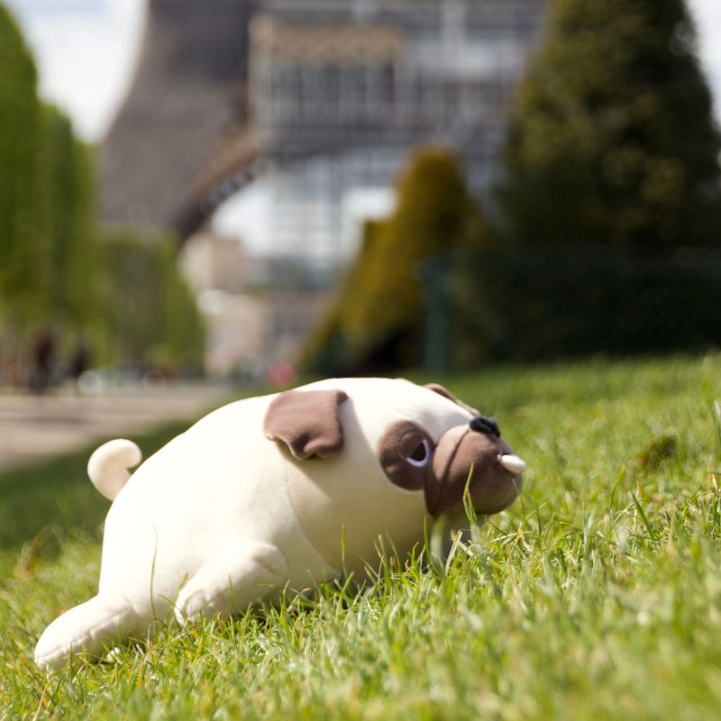 Peluche Nemu Nemu Hana le Bulldog (27 cm) Trousselier Ambiance 6