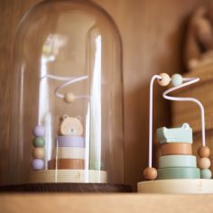 Boulier en bois avec tour à empiler Jungle Jambo Cheetah