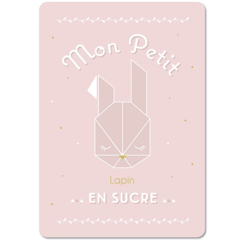 Carte Origami petit lapin (15 x 21 cm) Mes Mots Déco