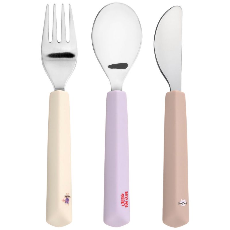 Couverts en silicone Tiny Team Chat (3 pièces) Lässig Produit 1