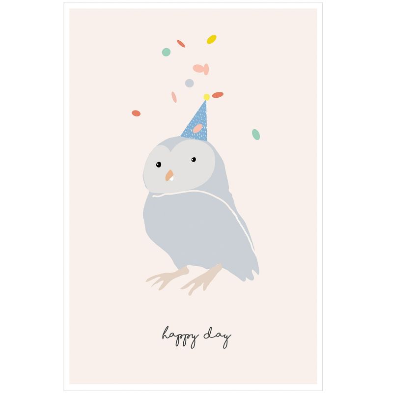 Affiche Chouette Happy day (60 x 40 cm) Mimi'lou