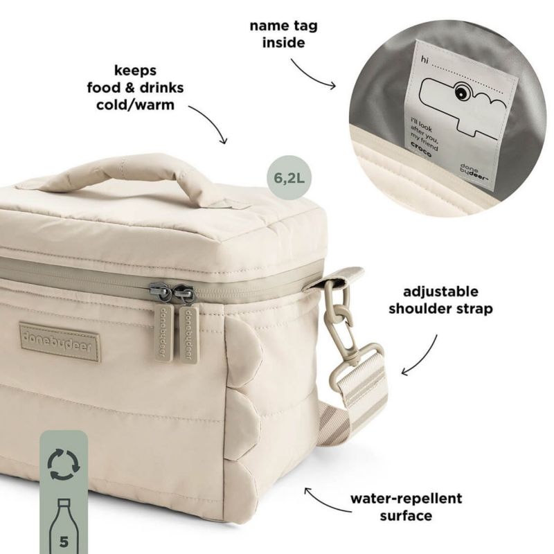 Sac isotherme matelassé Croco Sable Done by Deer Produit 5