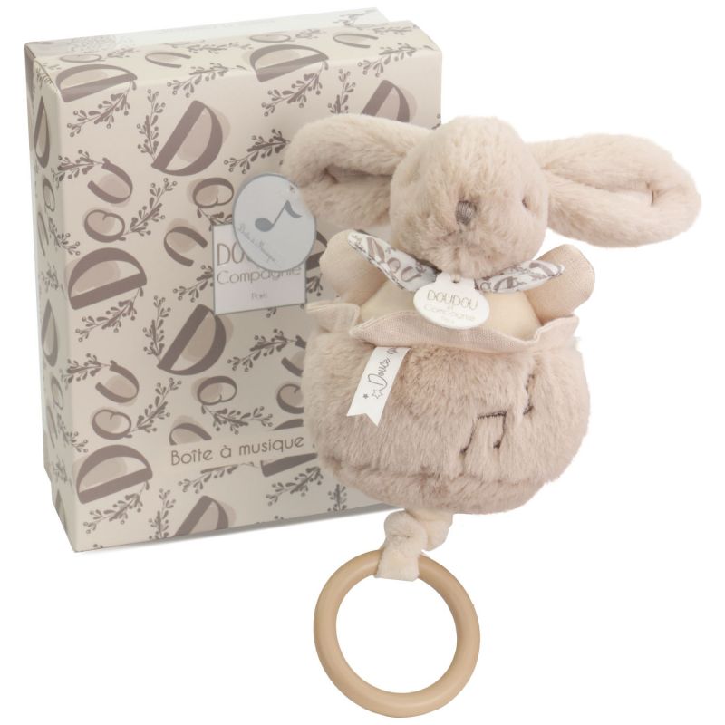 Peluche musicale Lapin Doudou beige (20 cm) Doudou et Compagnie Packaging 3