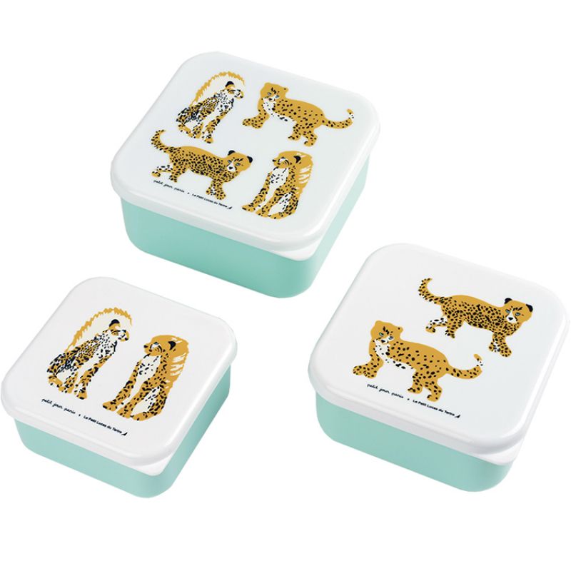 Lot de 3 boîtes à goûter Le Petit Lucas Du Tertre Le Jaguar Petit Jour Paris