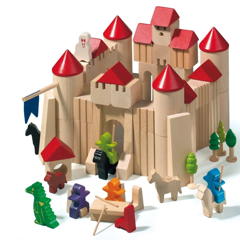 Blocs de construction en bois Château-Gaillard (85 pièces) Haba