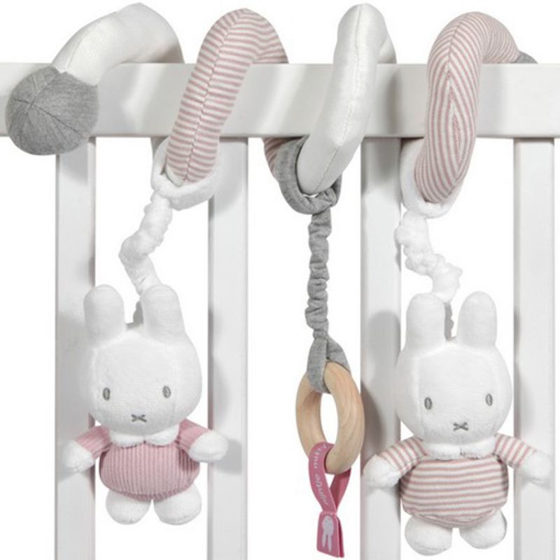 Spirale d'activités lapin Miffy rose velours Pioupiou et Merveilles