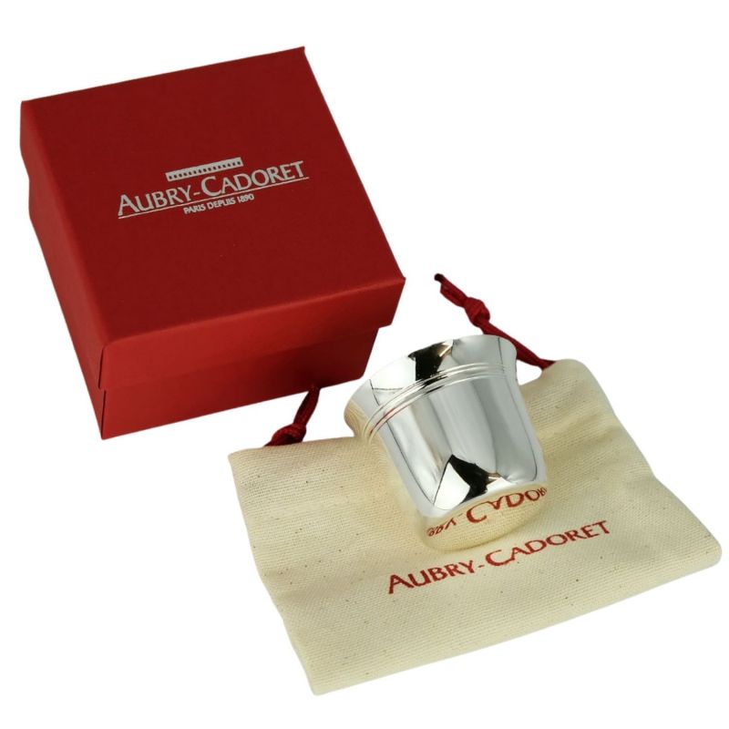Coquetier évasé Uni personnalisable (métal argenté) Aubry-Cadoret Packaging 4