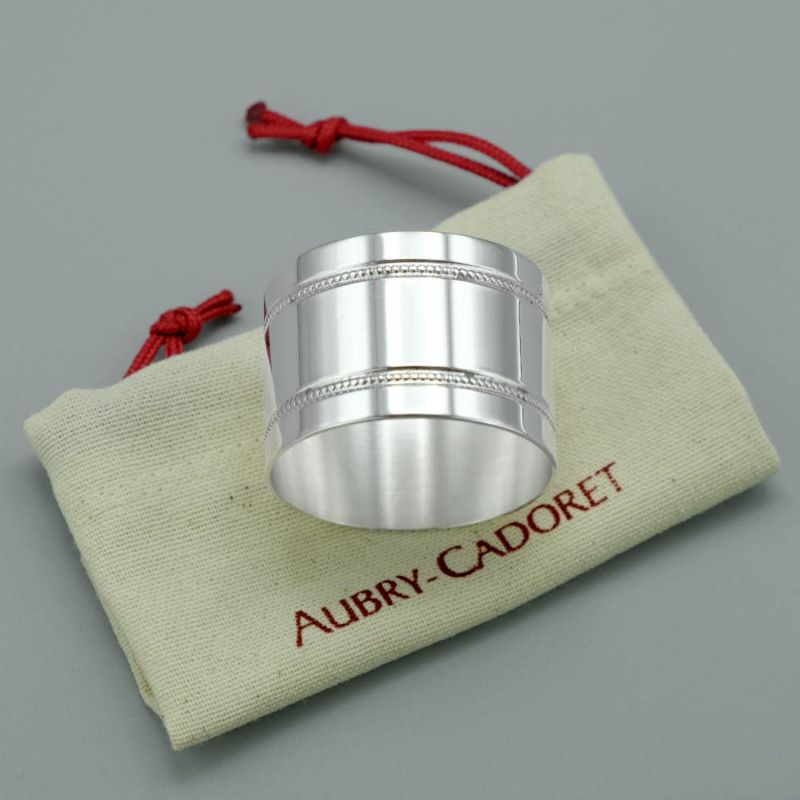 Rond de serviette Perles personnalisable (argent massif 925°) Aubry-Cadoret Ambiance 4