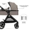 Poussette Esme Pro 3 en 1 Sand Beige Kinderkraft Produit 5