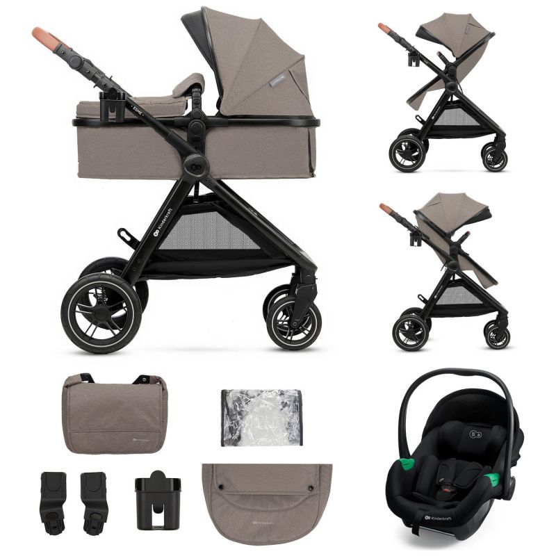 Poussette Esme Pro 3 en 1 Sand Beige Kinderkraft Produit 1
