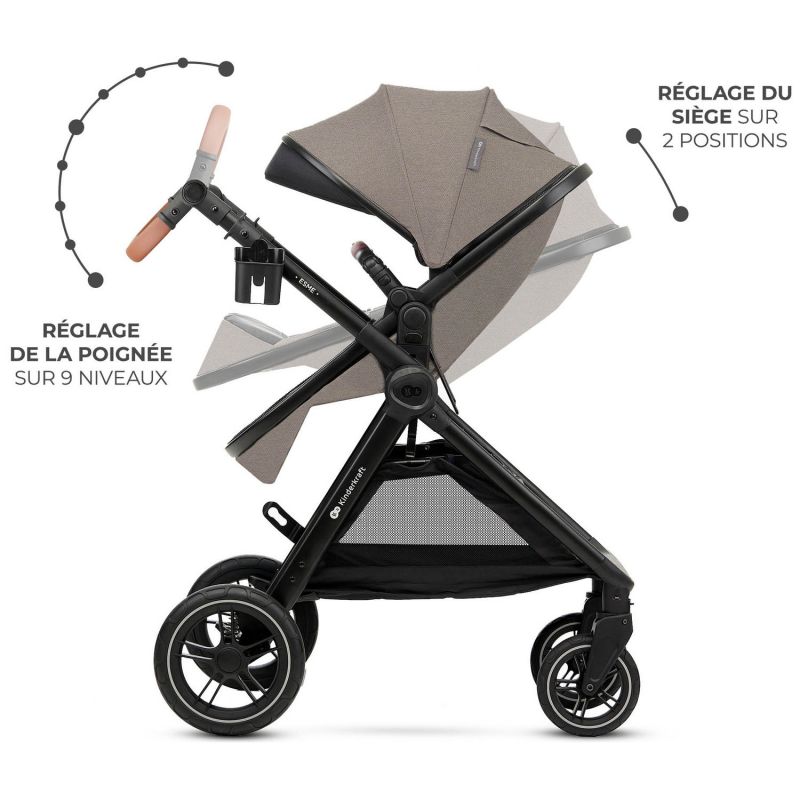 Poussette Esme Pro 3 en 1 Sand Beige Kinderkraft Produit 3