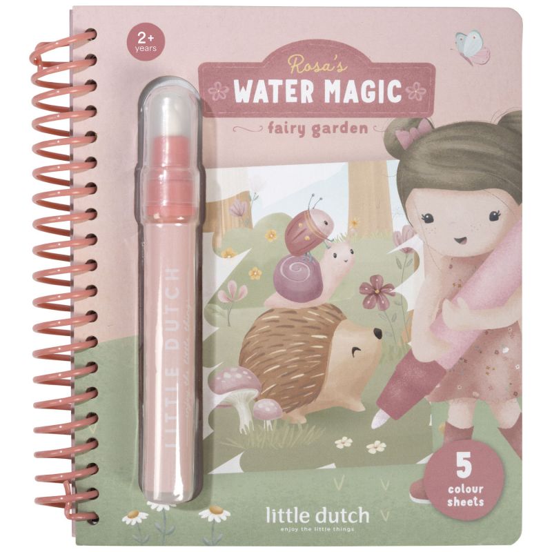 Cahier de coloriage à l'eau Rosa Fairy Garden Little Dutch