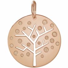 Médaille de naissance Arbre de vie Gabin personnalisable 17,5 mm (or rose 750°)  par Je t'Ador