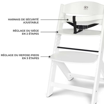 Chaise haute évolutive Enock White