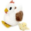 Peluche Poule maman et bébé Les Ptipotos Blanc (32 cm) Les Déglingos Produit 3