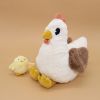 Peluche Poule maman et bébé Les Ptipotos Blanc (32 cm) Les Déglingos Ambiance 8