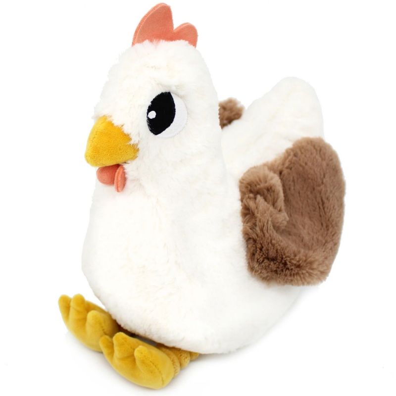 Peluche Poule maman et bébé Les Ptipotos Blanc (32 cm) Les Déglingos Produit 5