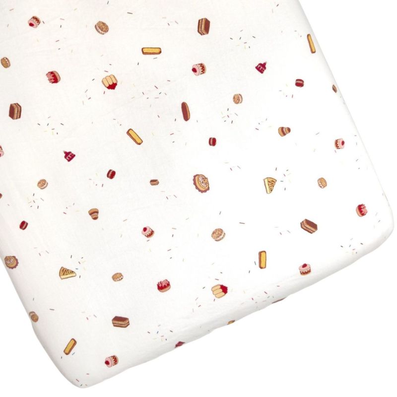 Drap housse en coton bio Gourmandises (50 x 83 cm) Kadolis Produit 1