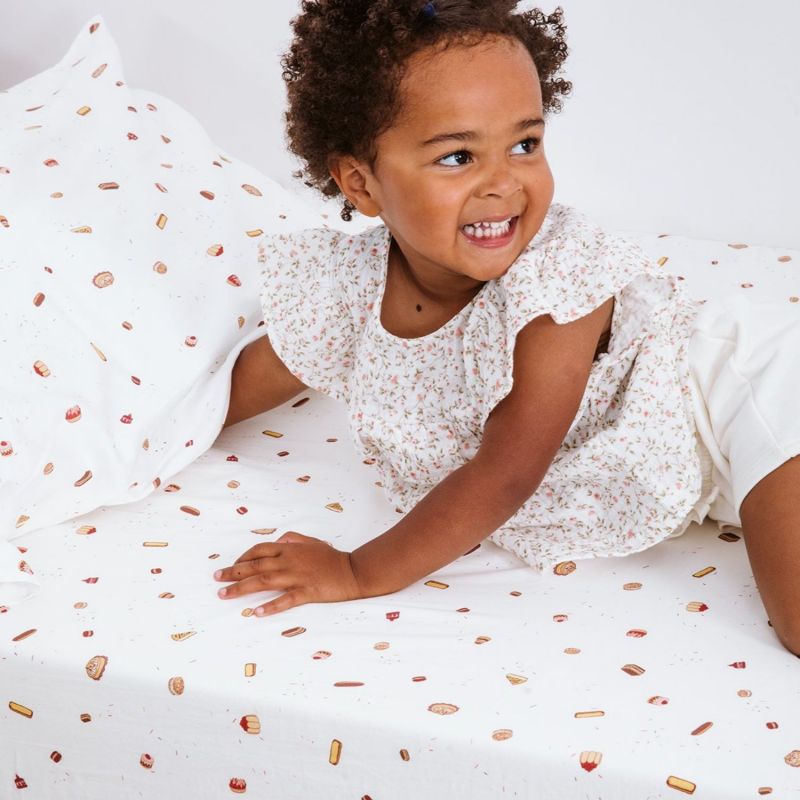 Drap housse en coton bio Gourmandises (50 x 83 cm) Kadolis Ambiance 6