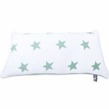 Coussin Star vert menthe et blanc (30 x 60 cm)  par Baby's Only