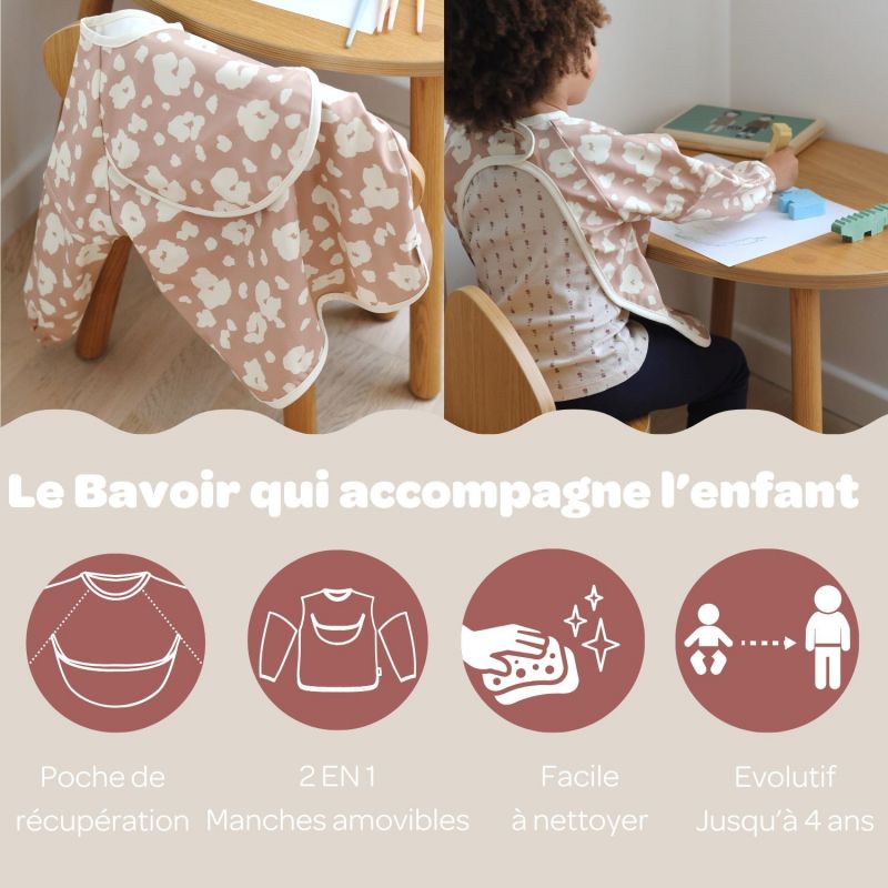 Bavoir à manches évolutif et 2 en 1 Savannah bloom Béaba Ambiance 9