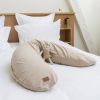 Coussin de grossesse et allaitement Big Flopsy Jersey de coton Argile chiné Béaba Ambiance 3