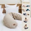 Coussin de grossesse et allaitement Big Flopsy Jersey de coton Argile chiné Béaba Ambiance 5