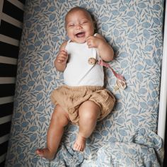 Maxi lange en coton Blue Flowers (120 x 120 cm)