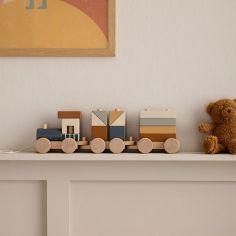 Train d'activités Blocs marron