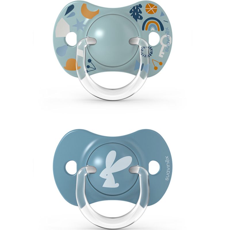 Lot de 2 sucettes symétriques SX PRO Into the forest bleu (0-6 mois) Suavinex