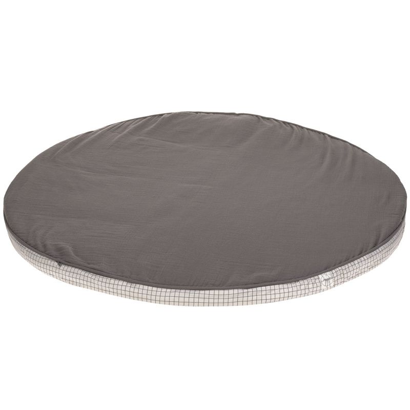 Coussin de sol en mousseline anthracite Lässig