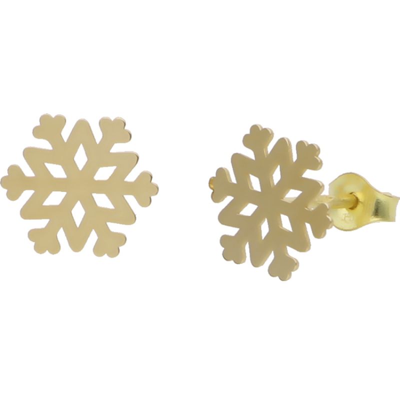 Boucles d'oreilles Flocon (or jaune 375°) Lucas Lucor