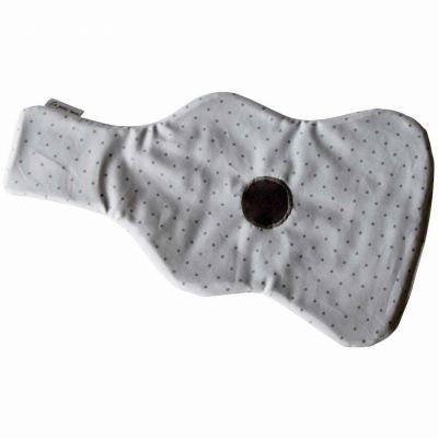 Doudou plat guitare blanc pois argents (31 cm) Le petit rien