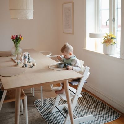 Tapis anti-éclaboussure Olive Check (108 x 108 cm)