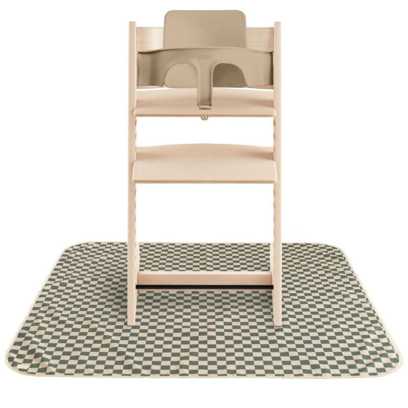 Tapis anti-éclaboussure Olive Check (108 x 108 cm) Mushie Produit 1