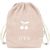 Variation Beige rosé du produit Sac à dos à ficelles Beige rosé (personnalisable) de la marque Les Griottes