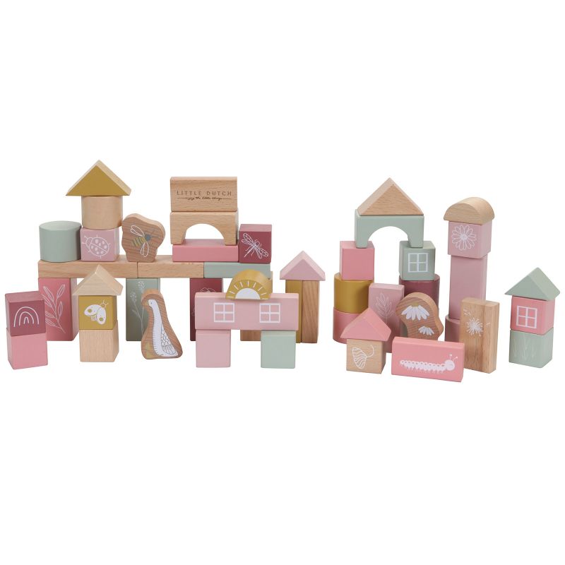 Blocs de construction Wild Flowers (50 pièces) Little Dutch