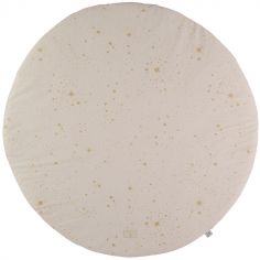 Tapis de jeu rond Full Moon coton bio Gold stella Dream pink (105 cm)