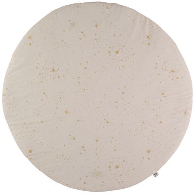 Tapis de jeu rond Full Moon coton bio Gold stella Dream pink (105 cm)  par Nobodinoz