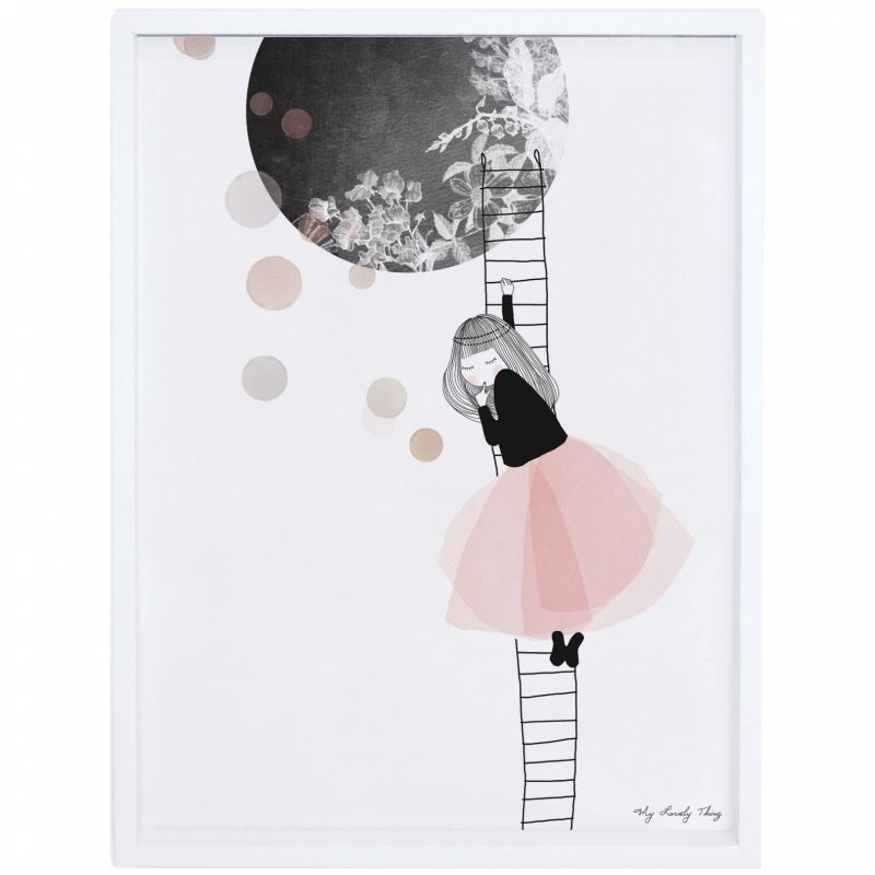 Affiche encadrée lune The moon by My Lovely Thing (30 x 40 cm) Lilipinso