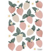 Planche de stickers A3 fraises Strawberries