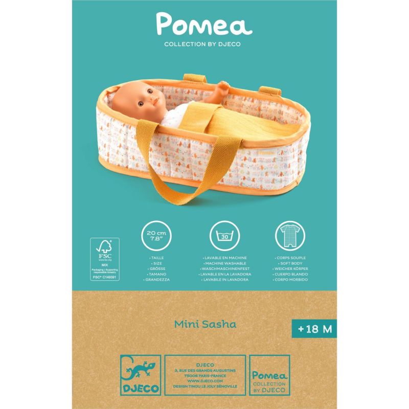 Couffin avec poupée mini Sasha Djeco Packaging 6
