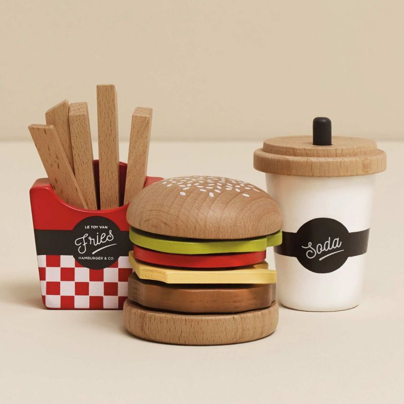 Hamburger frites et soda en bois FSC Le Toy Van Ambiance 3