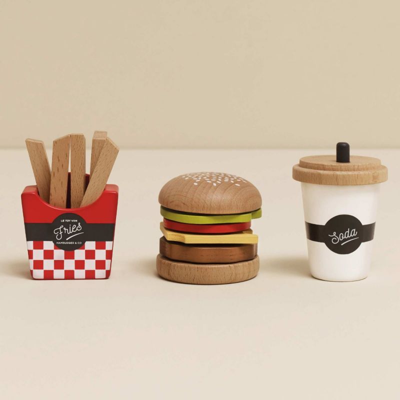 Hamburger frites et soda en bois FSC Le Toy Van Ambiance 4