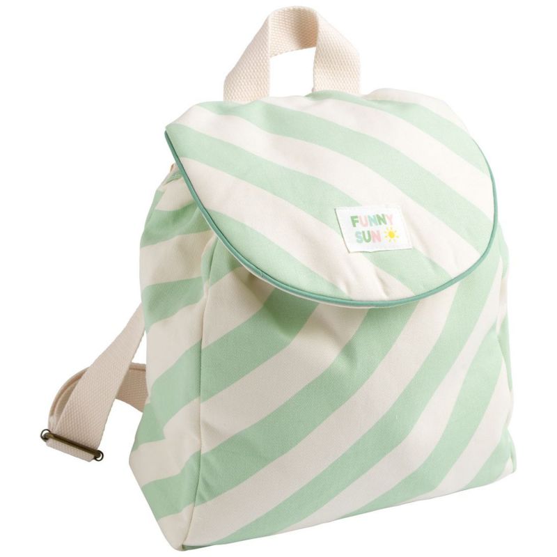 Sac à dos maternelle à rayures Vertes Pop Sauthon Produit 1