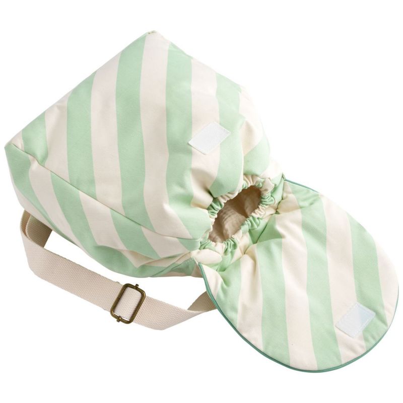 Sac à dos maternelle à rayures Vertes Pop Sauthon Produit ouvert 4