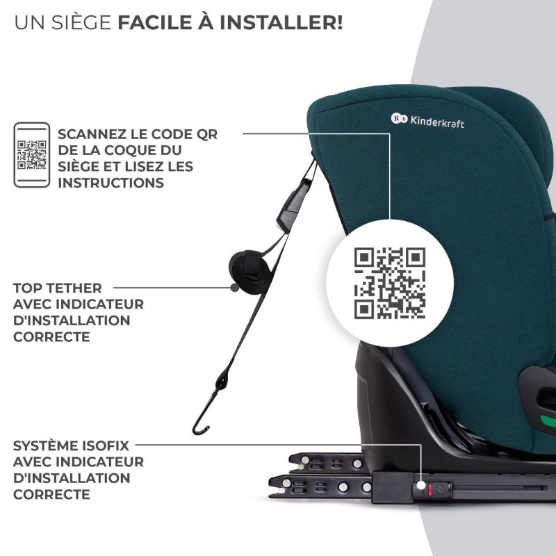 Siège auto Oneto 3 i-Size Harbor Blue (groupe 1-2-3) Kinderkraft Produit 9